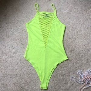 Neon Yellow Body Suit
